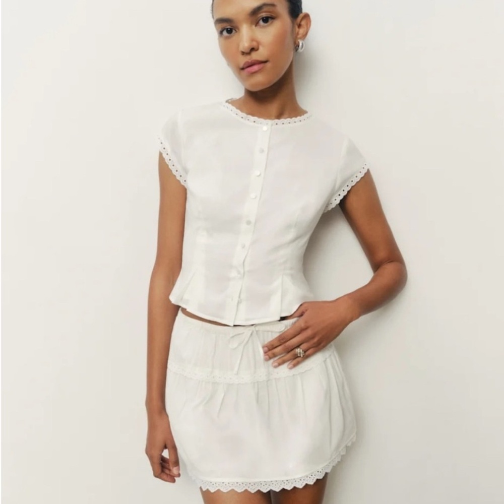 Reformation Valetta White Two-Piece Set